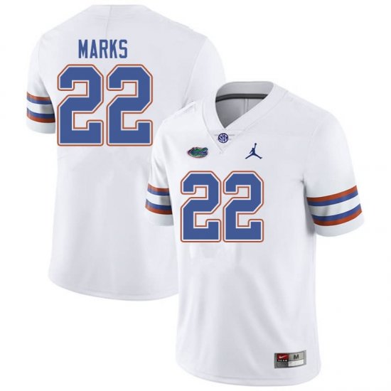 Men's Florida Gators #22 Dionte Marks NCAA Jordan Brand White Authentic Stitched College Football Jersey QVW4162RY